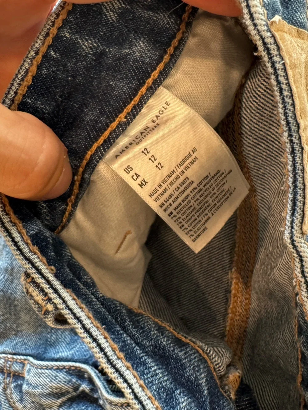 American Eagle Outfitters Distressed highest rise baggy shorts